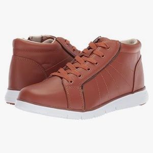 Propet Women's TravelFit Tan Leather Bootie Sneaker